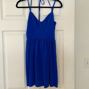 Spaghetti strap & halter mini dress